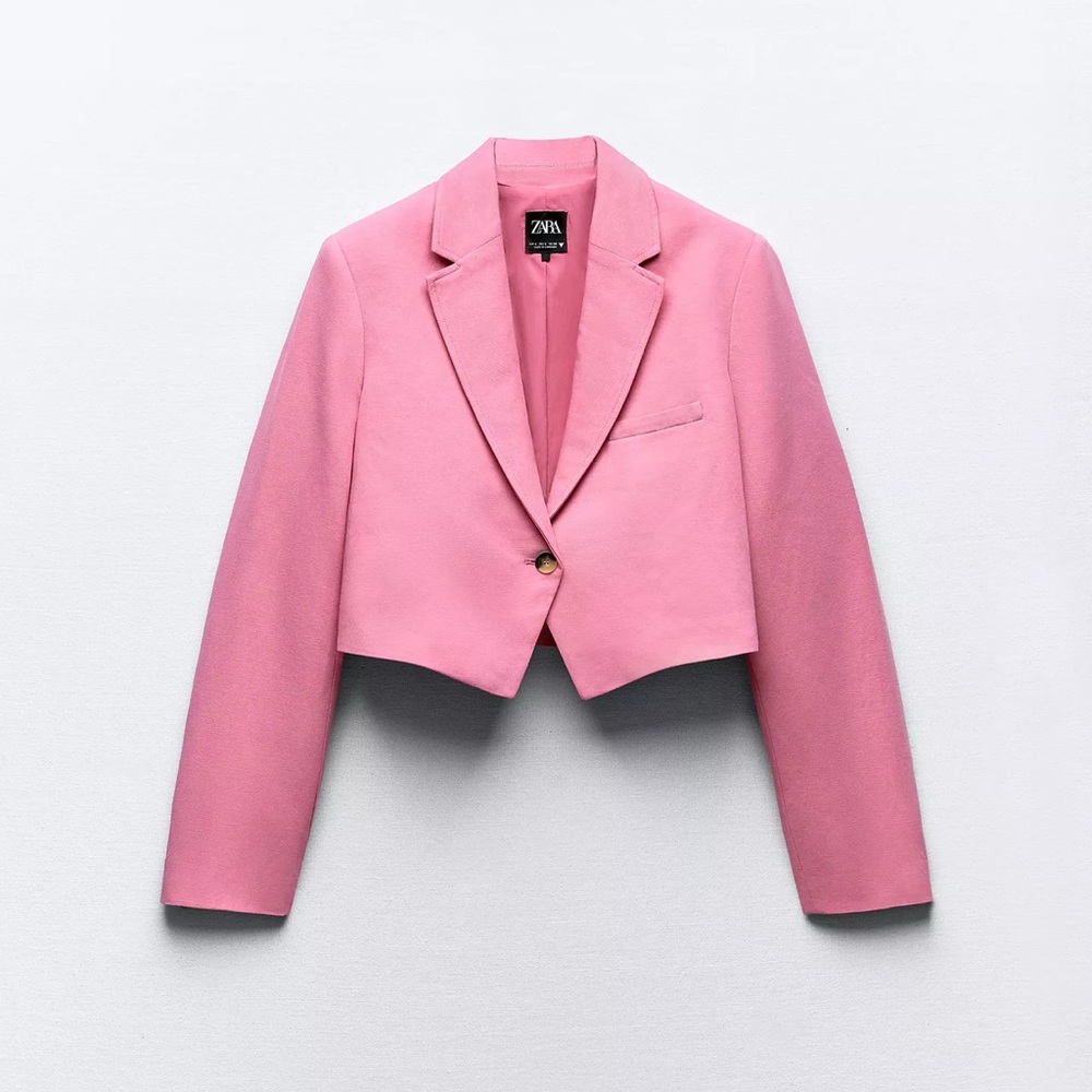 Zara Women's Blazer Bubble Gum